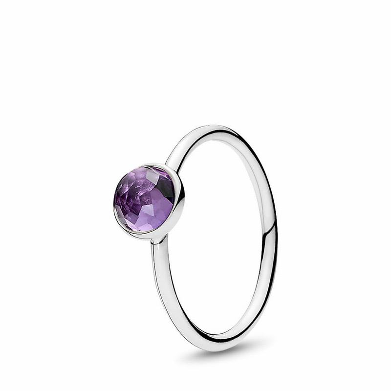 Pandora February Droplet Ring NZ, Sterling Silver (673085-IVG)